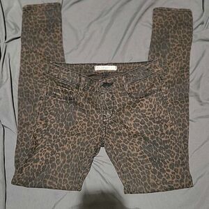 Stylish Leopard Print Skinny Jeans